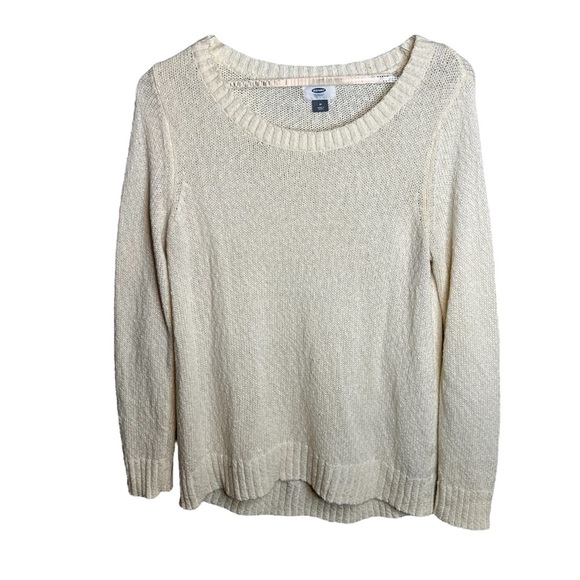 Old Navy Cream Knit Long Sleeve Sweater - Picture 1 of 6
